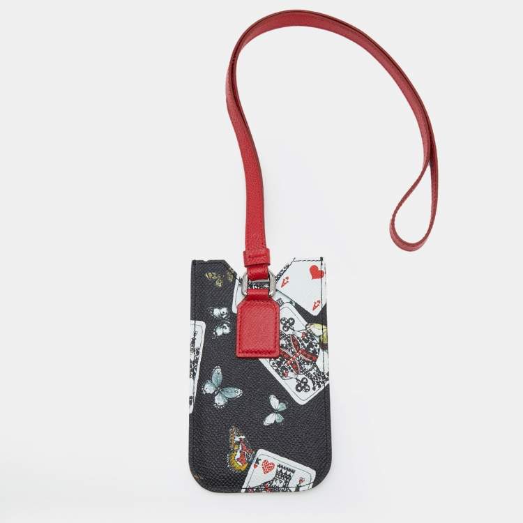 Pre Owned Dolce & Gabbana Multicolor Leather Neck Phone Holder