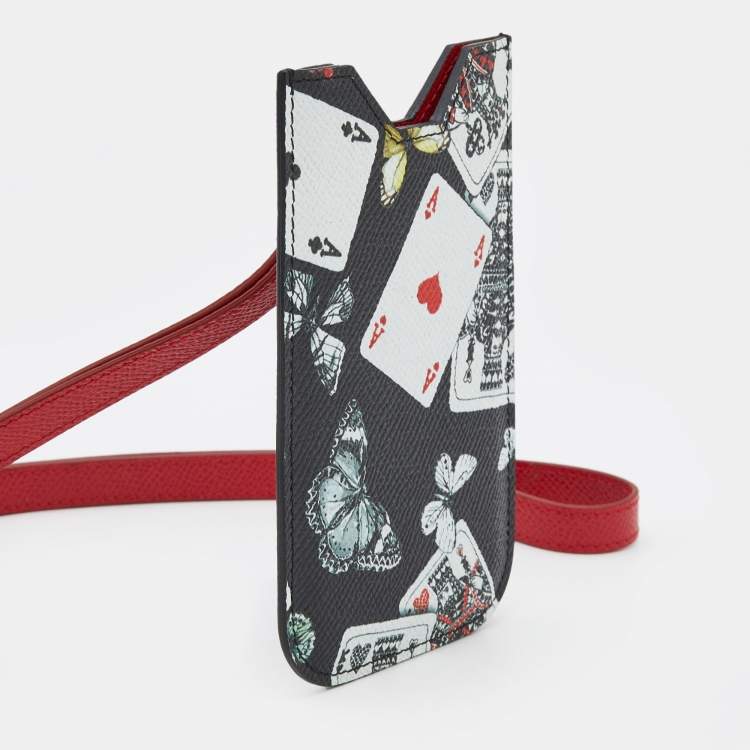 Pre Owned Dolce & Gabbana Multicolor Leather Neck Phone Holder