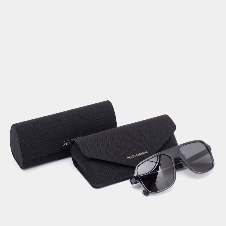 Pre Owned Dolce & Gabbana Black/Grey DG6134 Square Sunglasses