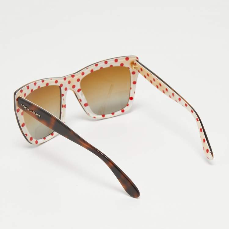Pre Owned Dolce & Gabbana Brown/Red DG4228  Square Sunglasses