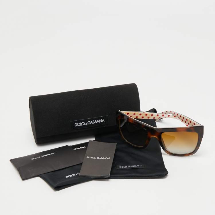 Pre Owned Dolce & Gabbana Brown/Red DG4228  Square Sunglasses