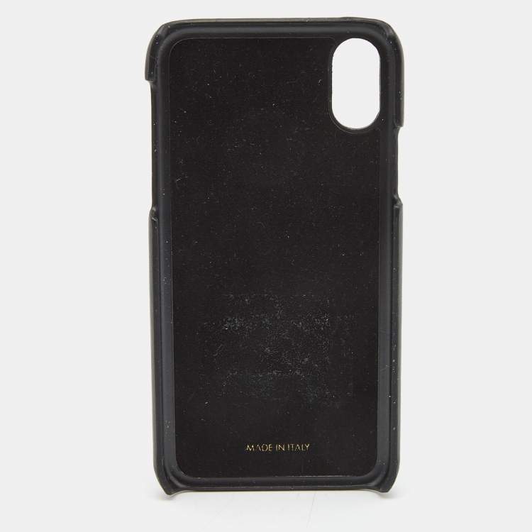 Pre Owned Dolce & Gabbana Quilted Leather Devotion X  iPhone Cover