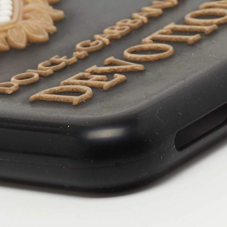 Pre Owned Dolce & Gabbana Black Rubber Devotion iPhone 11 Pro Max Cover