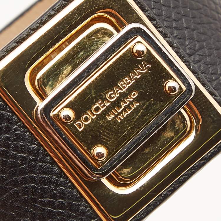 Pre Owned Dolce & Gabbana Leather Two Tone Bracelet