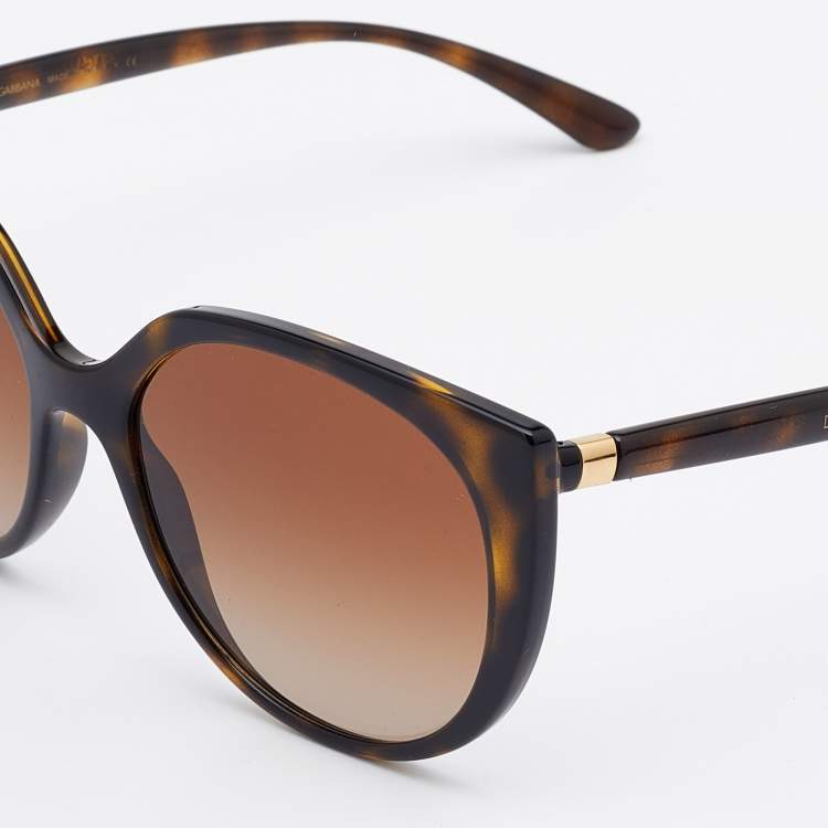 Pre Owned Dolce & Gabbana Brown/Brown Gradient DG6119 Butterfly Sunglasses