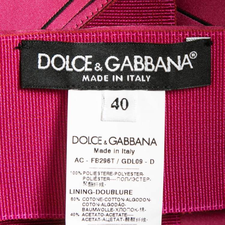Pre Owned Dolce & Gabbana Pink L' amore e Bellezza Bow Waist Belt S