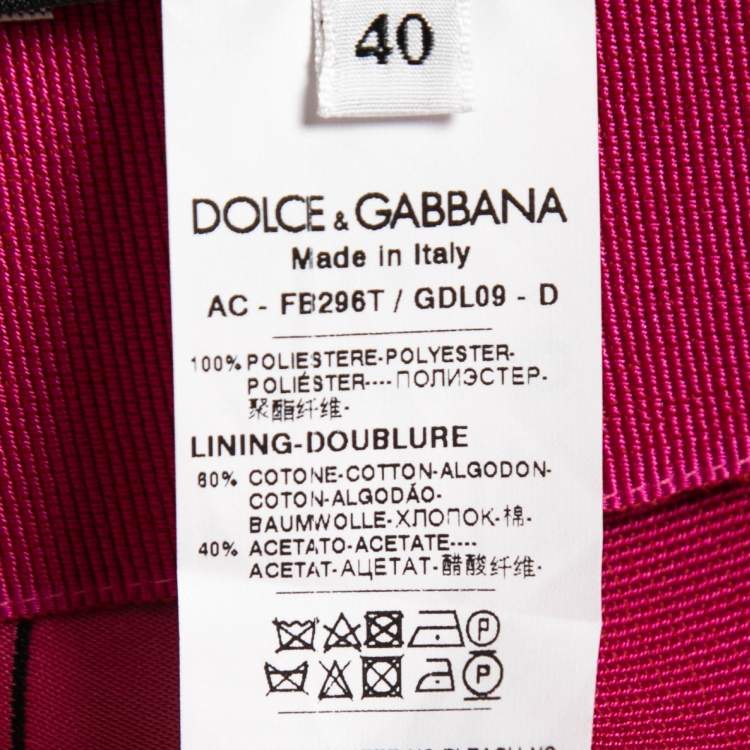 Pre Owned Dolce & Gabbana Pink L' amore e Bellezza Bow Waist Belt S