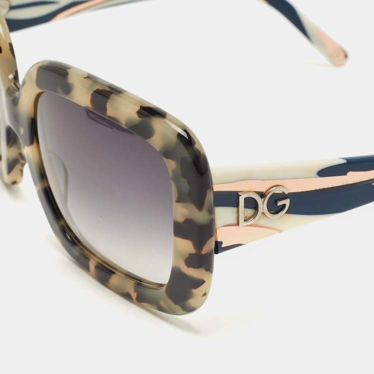 Pre Owned Dolce & Gabbana Multicolor Printed Gradient Square Sunglasses