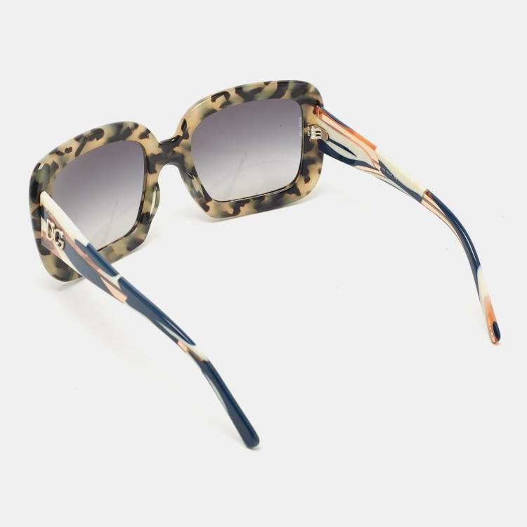 Pre Owned Dolce & Gabbana Multicolor Printed Gradient Square Sunglasses