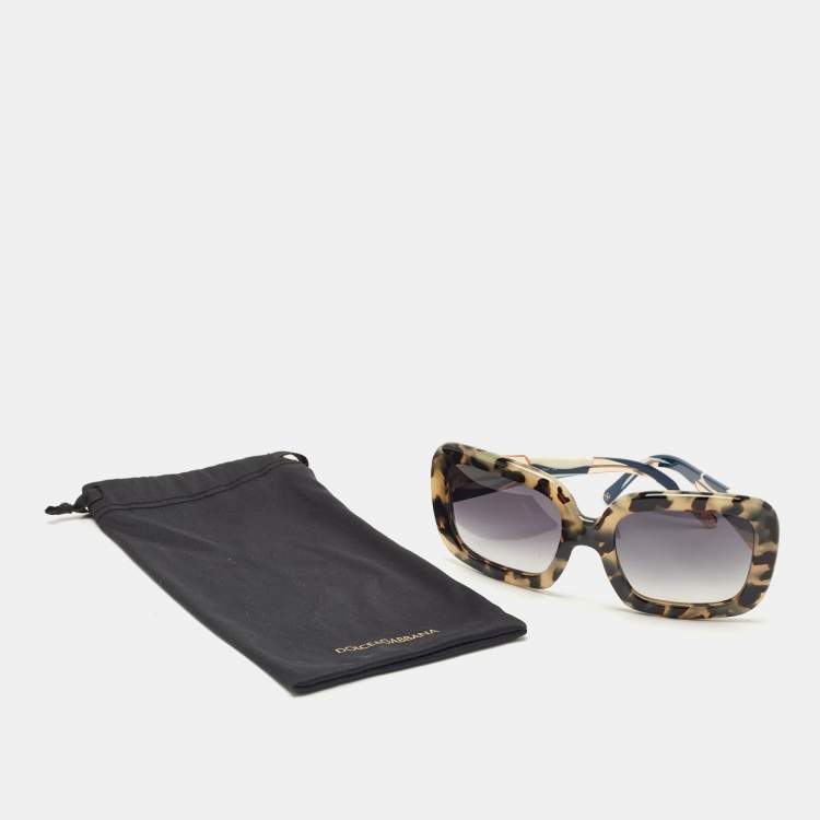 Pre Owned Dolce & Gabbana Multicolor Printed Gradient Square Sunglasses