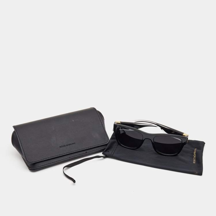 Pre Owned Dolce & Gabbana Black DG6132 Wayfarer Sunglasses