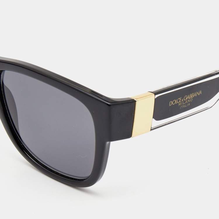 Pre Owned Dolce & Gabbana Black DG6132 Wayfarer Sunglasses