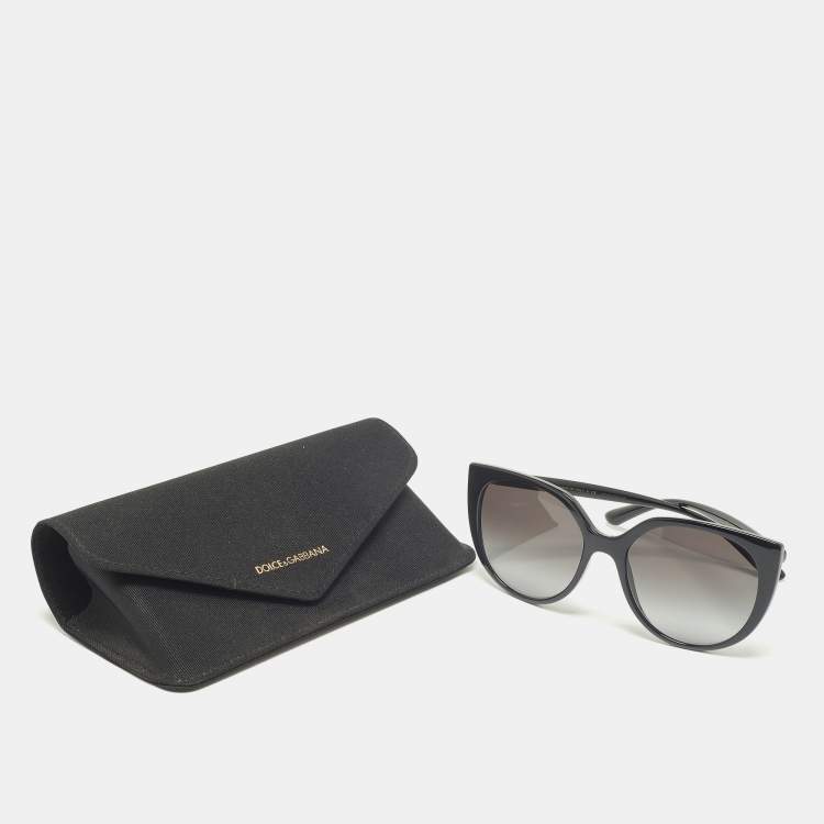 Pre Owned Dolce & Gabbana Black/Grey DG6119 Cat Eye Sunglasses