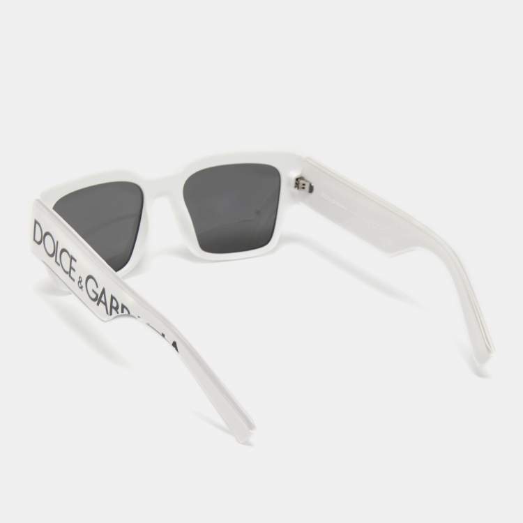 Pre Owned Dolce &Gabbana White/Grey DG6184 Elastic Square Sunglasses