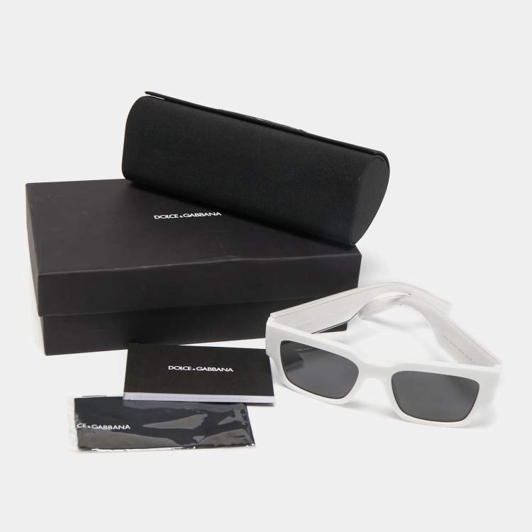 Pre Owned Dolce &Gabbana White/Grey DG6184 Elastic Square Sunglasses
