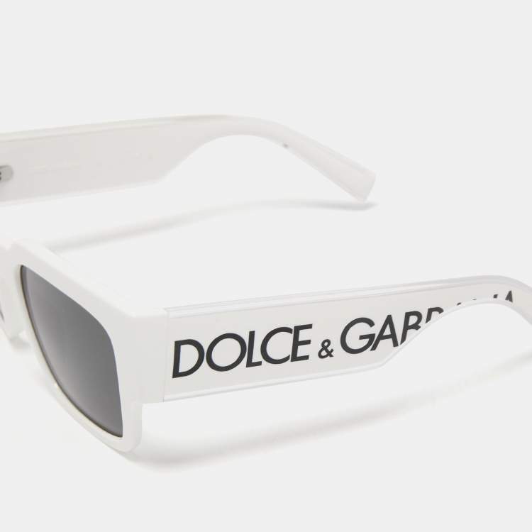 Pre Owned Dolce &Gabbana White/Grey DG6184 Elastic Square Sunglasses