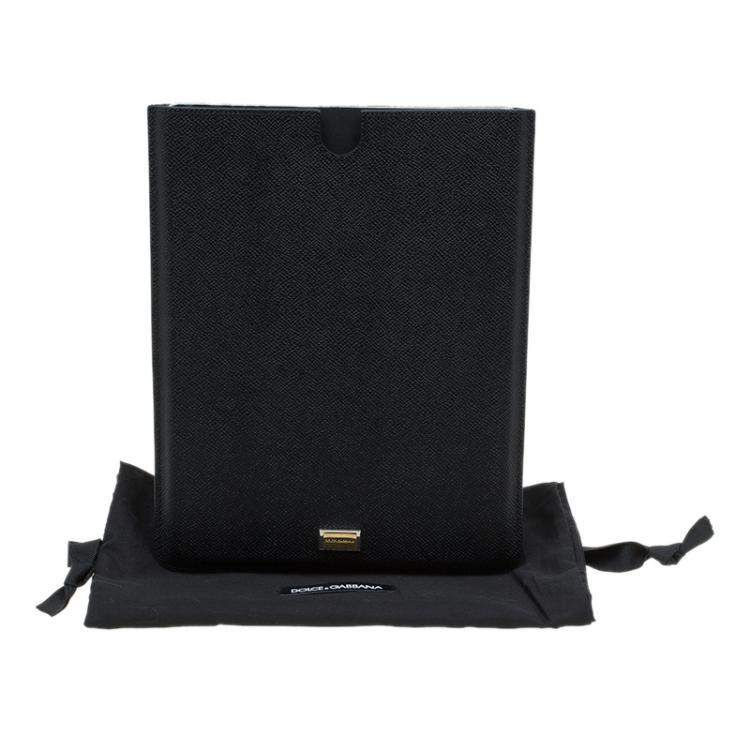 Pre Owned Dolce & Gabbana Black Leather IPad 2 Case