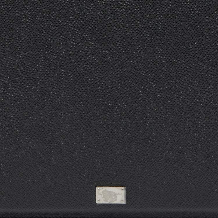 Pre Owned Dolce & Gabbana Black Leather IPad P2 Case