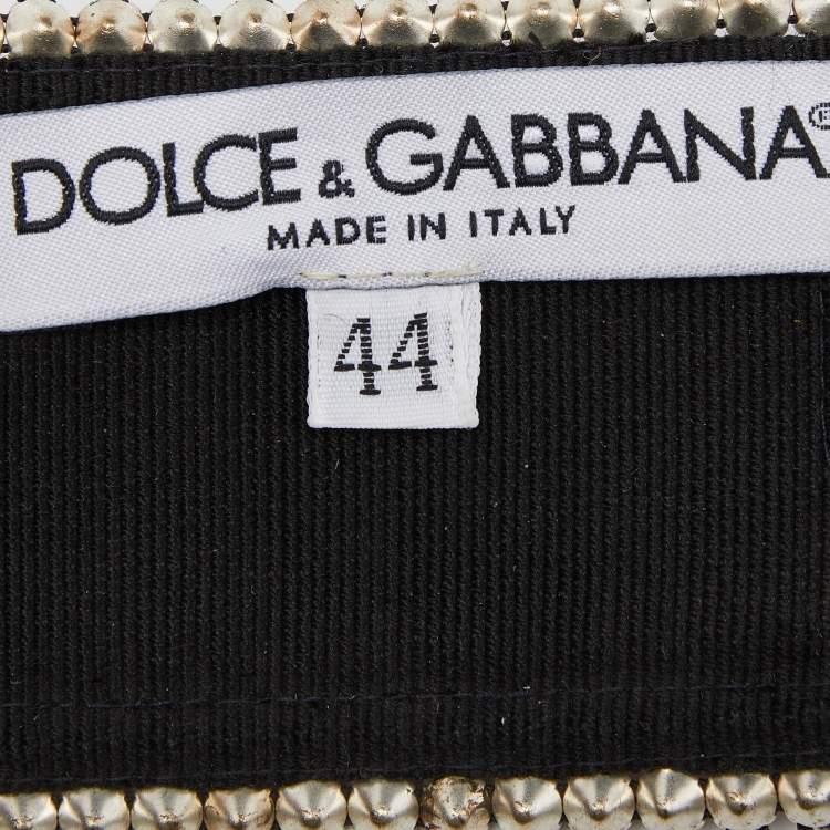 Pre Owned Dolce & Gabbana Multicolor Crystals Embellished Waist Belt