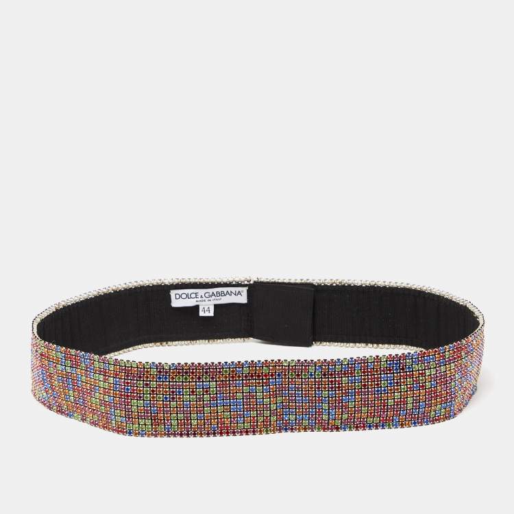 Dolce Gabbana Multicolor Crystals Embellished Waist Belt Dolce Gabbana TLC