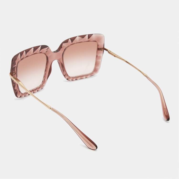 Pre Owned Dolce & Gabbana Pink Gradient DG6111 Square Sunglasses