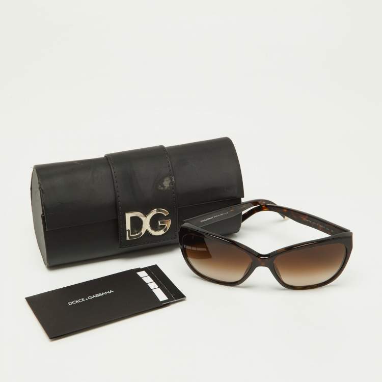 Pre Owned Dolce & Gabbana Brown Havana/Brown Gradient DG4114 Wayfarer Sunglasses
