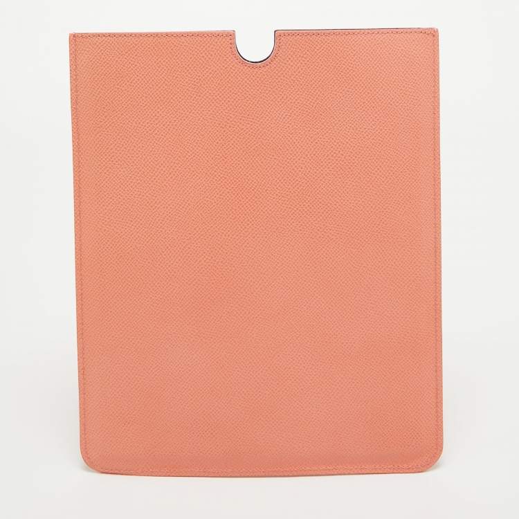 Pre Owned Dolce & Gabbana Peach Leather iPad Case