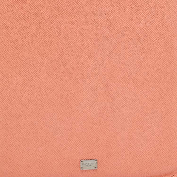 Pre Owned Dolce & Gabbana Peach Leather iPad Case