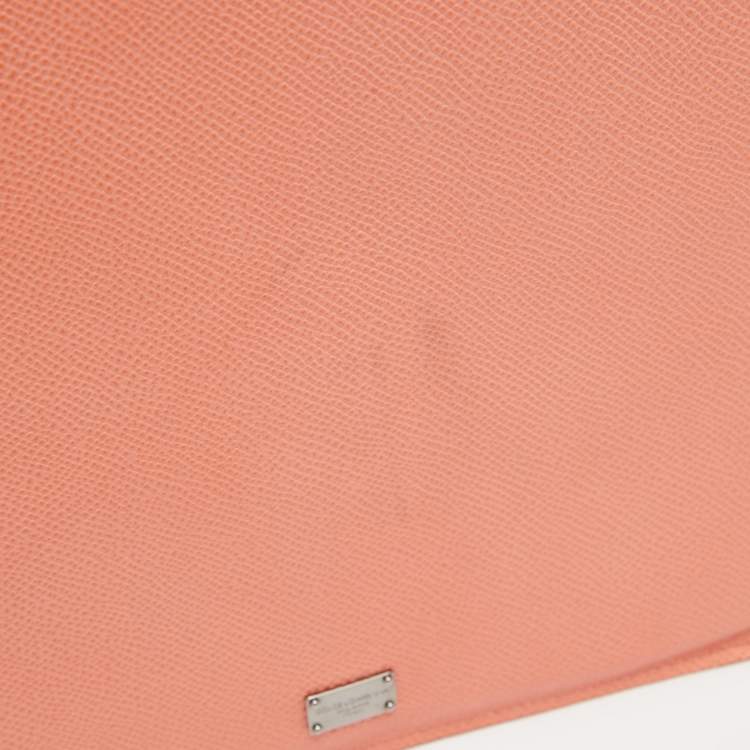 Pre Owned Dolce & Gabbana Peach Leather iPad Case