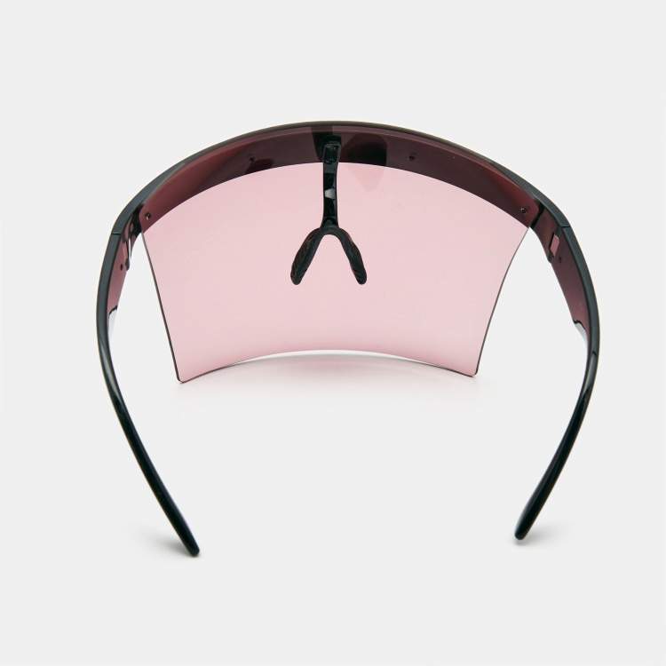 Pre Owned Dolce & Gabbana Pink/Black DG6163 Shield Sunglasses