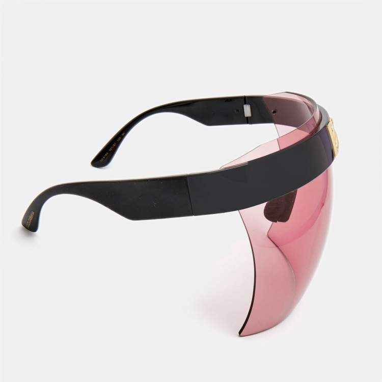 Pre Owned Dolce & Gabbana Pink/Black DG6163 Shield Sunglasses