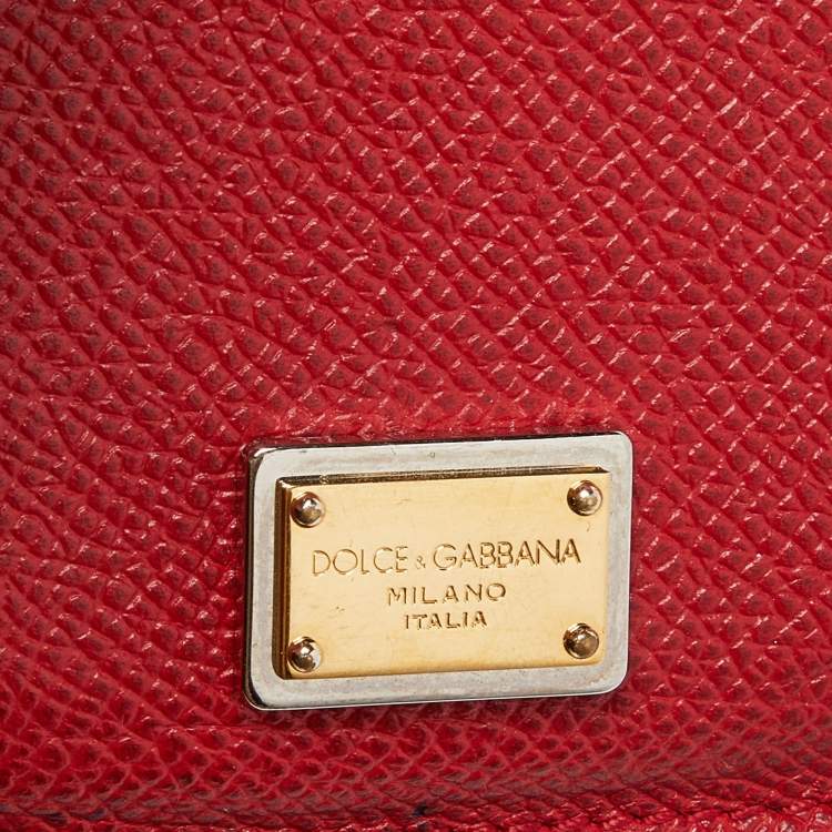 Pre Owned Dolce & Gabbana Red Leather iPhone 4G Case