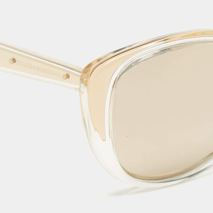 Pre Owned Dolce & Gabbana Gold Edition 18K DG6075-K Cat Eye Sunglasses