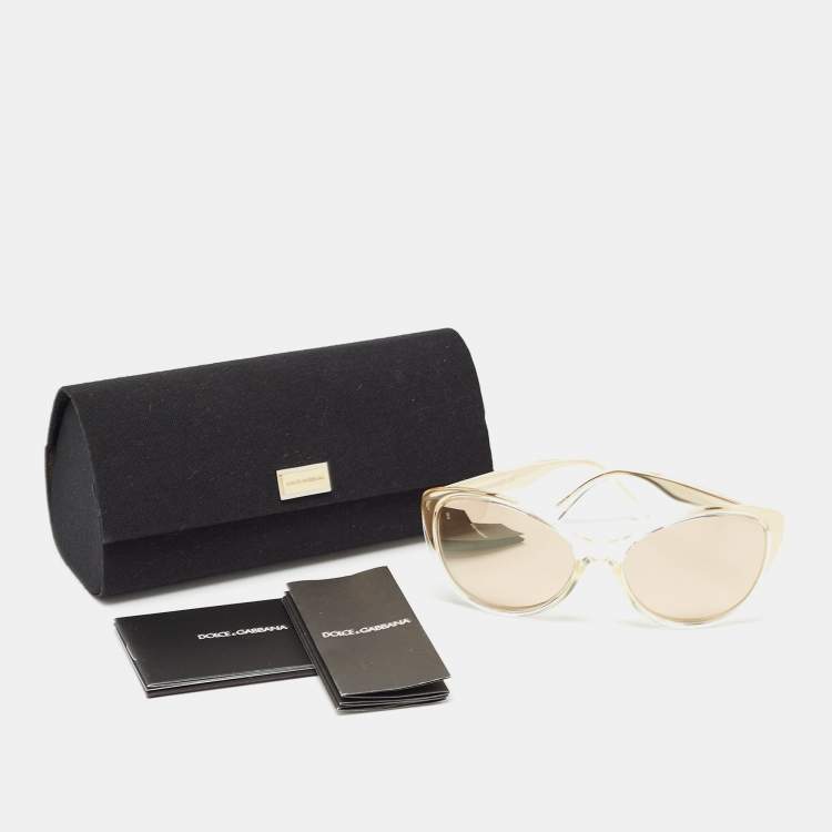 Pre Owned Dolce & Gabbana Gold Edition 18K DG6075-K Cat Eye Sunglasses