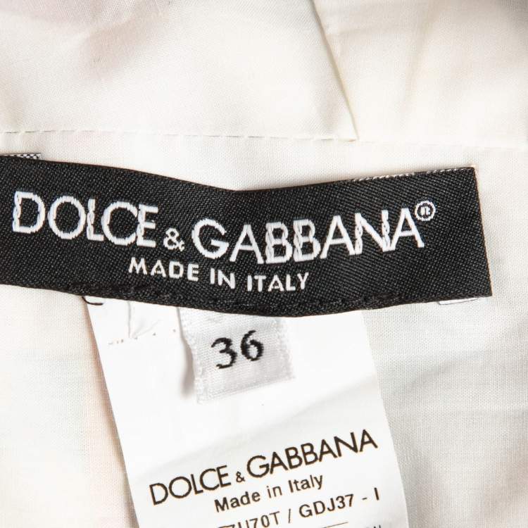 Pre Owned Dolce & Gabbana Multicolor Majolica Print Cotton Crop Top XS