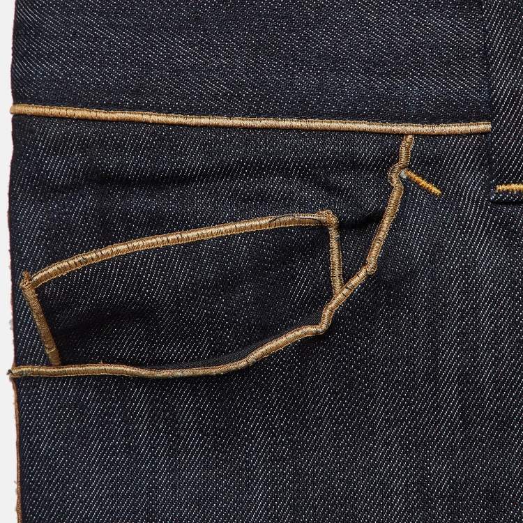 Pre Owned Dolce & Gabbana Blue Denim Wide Leg  Jeans S Waist 30"