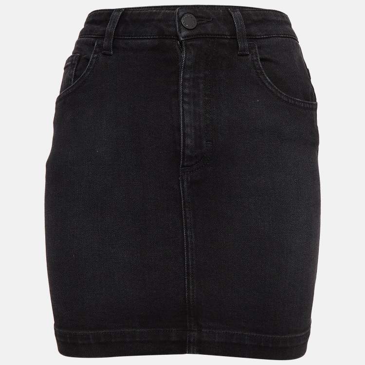 مملوكة مسبقًا Dolce & Gabbana Black Denim Mini Skirt XS