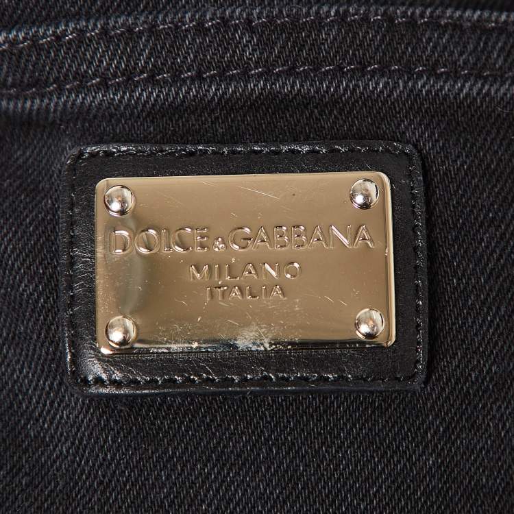 مملوكة مسبقًا Dolce & Gabbana Black Denim Mini Skirt XS