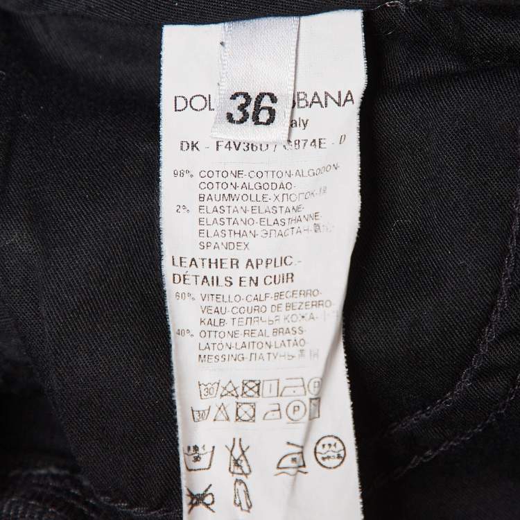 مملوكة مسبقًا Dolce & Gabbana Black Denim Mini Skirt XS