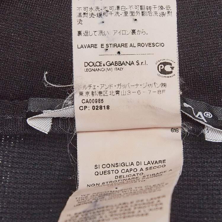 Pre Owned Dolce & Gabbana Grey Side Stripe Nylon Knit Joggers S