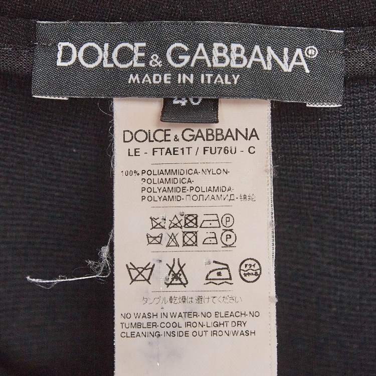 Pre Owned Dolce & Gabbana Grey Side Stripe Nylon Knit Joggers S