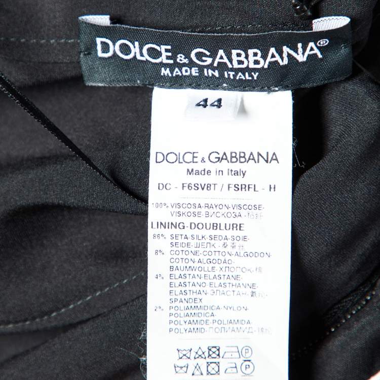 مملوكة مسبقًا Dolce & Gabbana Black Floral Print Maxi Dress M
