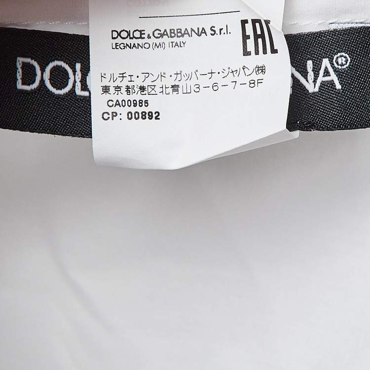 Pre Owned Dolce & Gabbana White Poplin Ruffled Shirt S