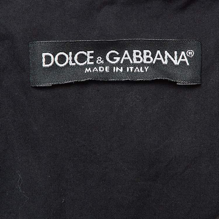 Pre Owned Dolce & Gabbana Black Floral Print Short Dress M