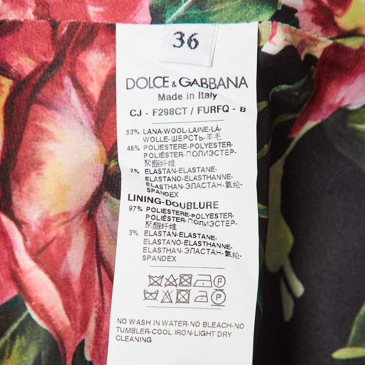 Pre Owned Dolce & Gabbana Grey Wool Blend Blazer & Pants Set XS