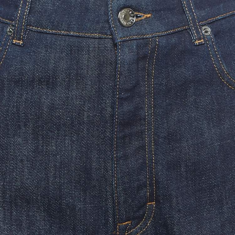 Pre Owned Dolce & Gabbana Navy Blue Denim High Rise Jeans S Waist 26"