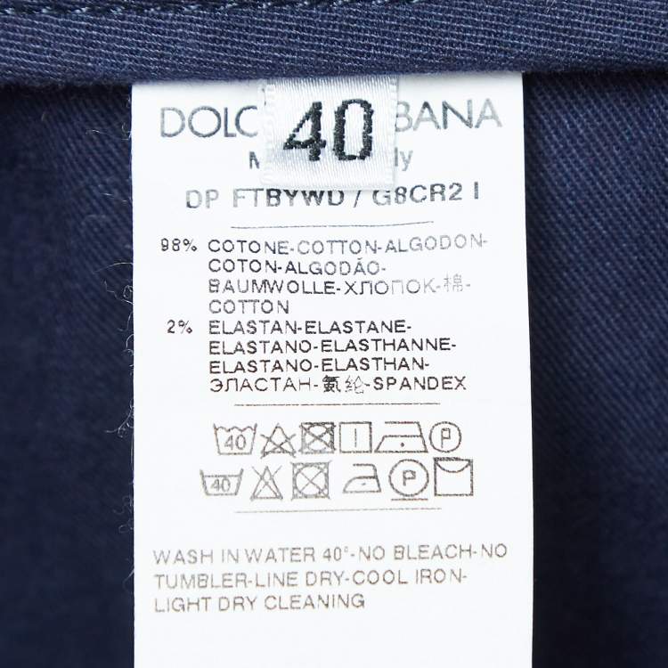 Pre Owned Dolce & Gabbana Navy Blue Denim High Rise Jeans S Waist 26"