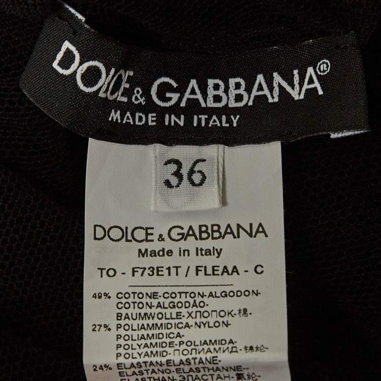 Pre Owned Dolce & Gabbana Black Mesh Sheer Tank Top XS