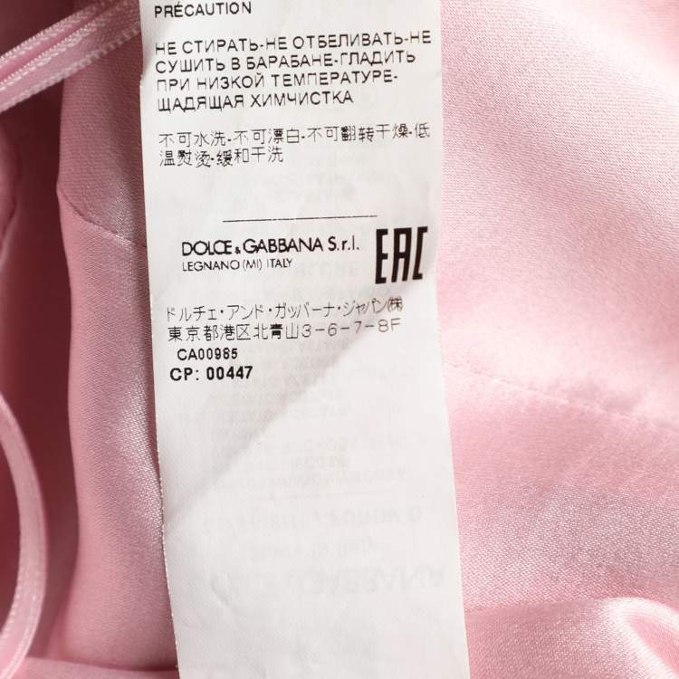 مملوكة مسبقًا Dolce & Gabbana Pink Crepe Midi Sheath Dress S
