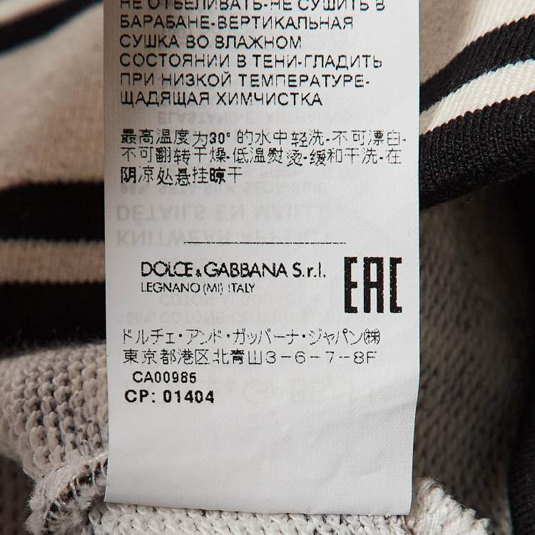 Pre Owned Dolce & Gabbana Brown Leopard Print Cotton Sweatshirt S